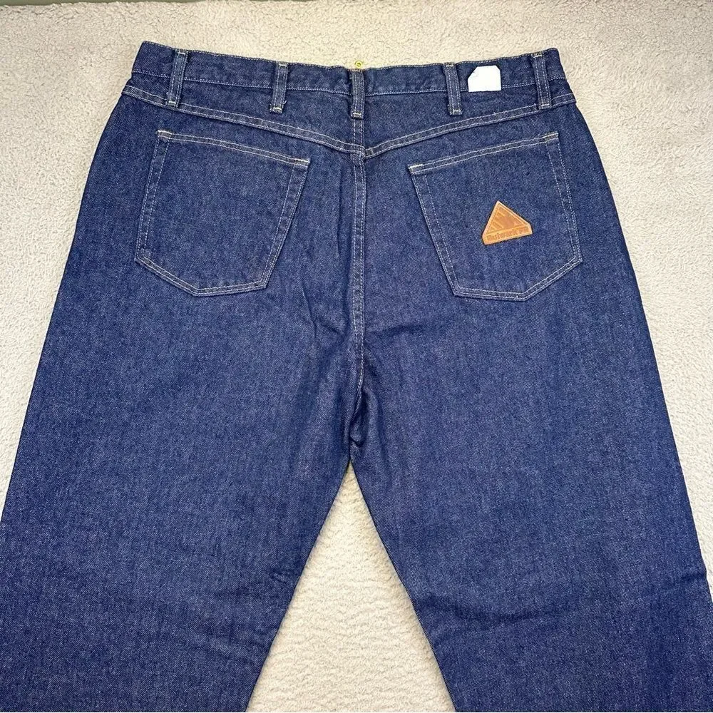 Bulwark FR Jeans Mens 40x34 Blue Denim Flame Resistant Work Wear Straight 38x34*